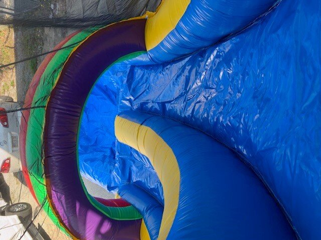 waterslide on 68 ft obstacle course biloxi bounce house
