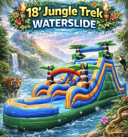 18ft DL Jungle Trek Rock Climb Slide Wet/Dry