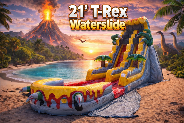 21 Ft T-Rex Waterslide