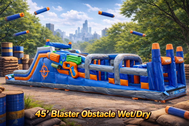 45' Blaster Elevated Obstacle Course Wet/Dry