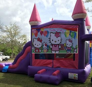 Pink Castle Hello Kitty Combo Bounce House