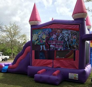 Pink Castle Monster High Combo Bounce House