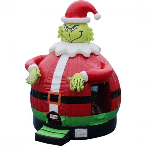 Grinch Santa Bounce House