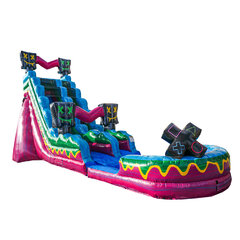 <b><font color='red'><b>21 FT LEVEL UP WATER SLIDE</b></font><b><br><small>Best for ages 5+<br><font color='blue'>Size 36L X 15W X 19H</font></small></b> <marquee behavior='scroll' direction='left'><font color='red'> ***NEW FOR 2025***</font></marquee></b>