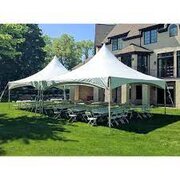 20 x 40 High Peak Frame Tent, 8 Tables, 48 Chairs
