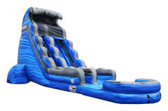 24 FT Blue Wave WaterslideBest for ages 6+Size 36'L X 18'W X 24'H