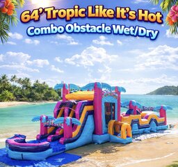 <b><font color='blue'>64ft Tropic Like Its Hot Wet/Dry</font><br><font color='green'><small>Best for ages 3+</small></font></b>