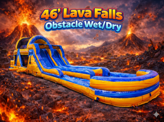 <b><font color='blue'>46ft Lava Falls Obstacle Wet/Dry</font><br><font color='green'><small>Best for ages 4+</small></font></b>