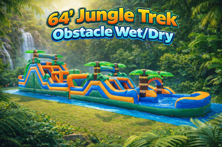 <b><font color='blue'>64ft DL Jungle Trek Rock Climb Slide </font><br><font color='green'>
<small>Best for ages 3+</small></font></b>