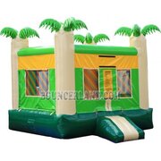 <b><font color=red><b>Green Palm Bounce House</font><br><small>Best for ages 3+<br><font color = blue>Size 13' L x 13' W x 16' H</font></b> 