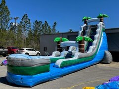 <b><font color=red>22' BLUE MARBLE WATERSLIDE </font><br><small>Best for ages 5+<br><font color=blue>Size 45'L x 15'W x 22'H</font></b>