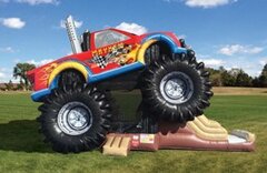 Monster Truck Bounce House Combo SlideBest for ages 3+Size 33'L X 13'W X 18'H