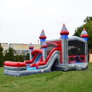 <b><font color=red><b>TITANIUM D/L WATERSLIDE COMBO</font><br><small>Best for ages 3+<br><font color = blue>Size 31'L X 13'W X 15'H</font></b></small> 