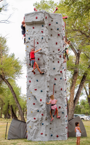 24ft tall climbing wall 