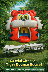 The tiger bounce house deluxe package
