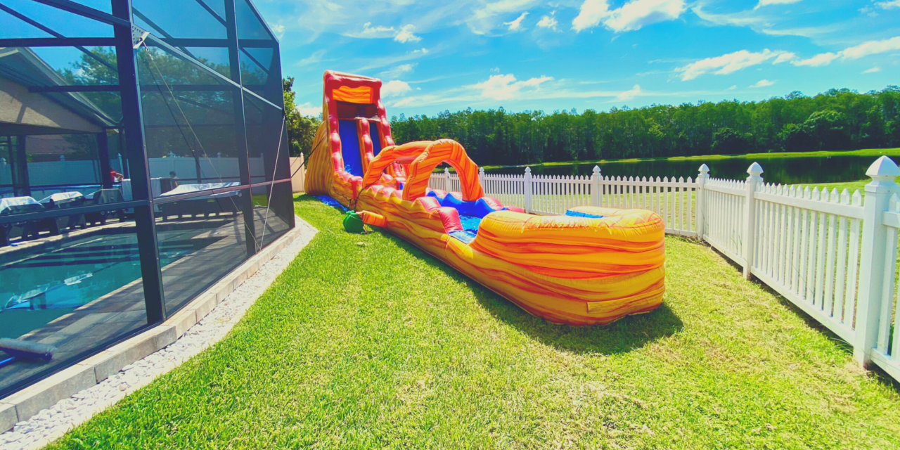 67 feet long waterslide and slip and slide