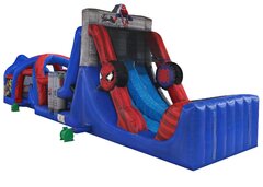 Spider Man 50' Obstacle Waterslide