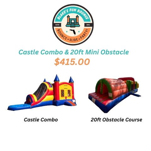 Castle Combo & 20ft Mini Obstacle Package Deal