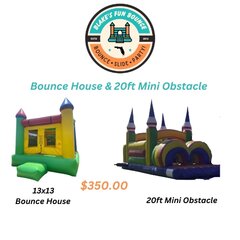 Bounce House & 20ft Mini Obstacle Package