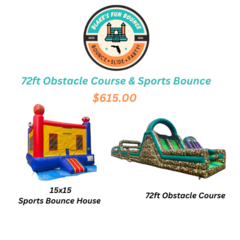 Sports Bounce House and 72ft Boot Camp Obstacle Course