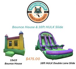 Bounce House & 16ft Hulk Slide