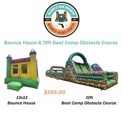 Bounce House & 72ft Boot Camp Obstacle Course