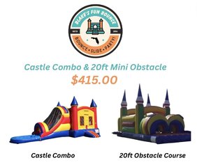Castle Combo & 20ft Mini Obstacle Package Deal