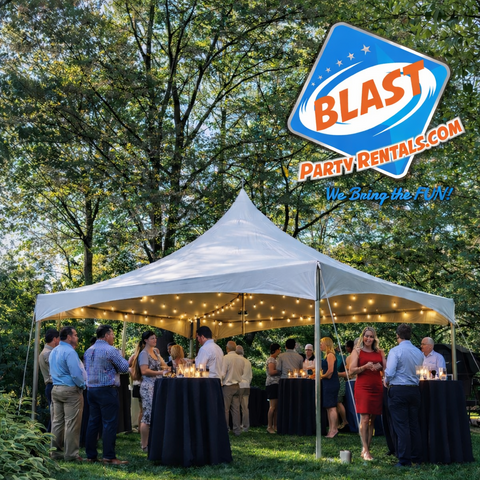 Corporate event tent rental in Southern Maine and NH Seacoast under 20x20 high peak tent
