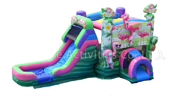 Wet-or-dry-bounce-house-rental-maine-flamingo