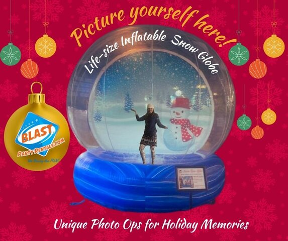 Inflatable Snow Globe for Holiday Photo Ops