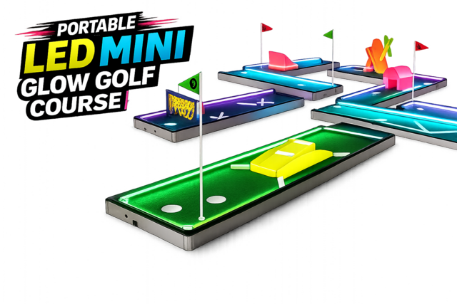 Portable LED Mini Glow Golf Course