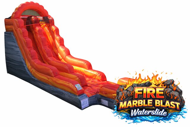 Fire Marble Blast Water Slide Rental