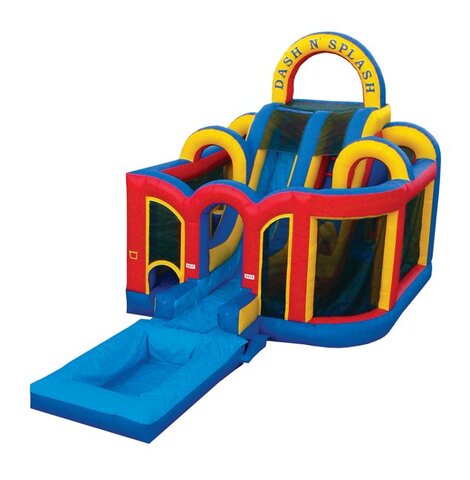 Dash-n-Splash Water Slide Obstacle Course-Wet or Dry