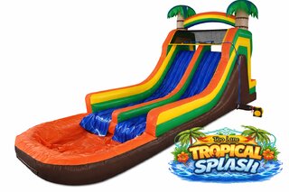 Two Lane Tropical Splash Waterslide