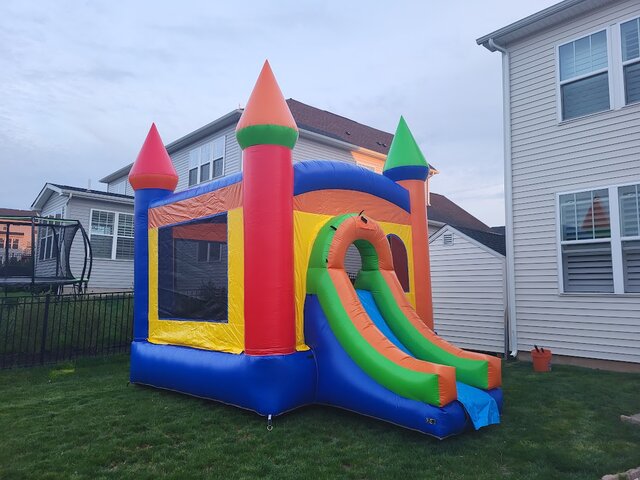 Rent Inflatable Rainbow Inflatable Rainbow Inflatable Slide Combo | Blaze Party Rentals, LLC
