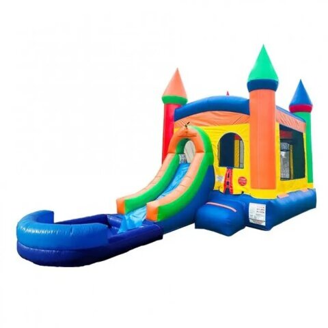 Rent Inflatable Rainbow Inflatable Rainbow Inflatable with Waterslide Combo | Blaze Party ...