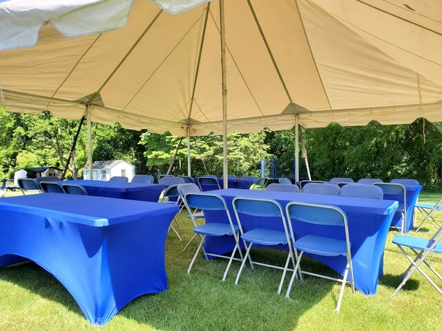 Table Covers #1 Blue Rectangular 6'