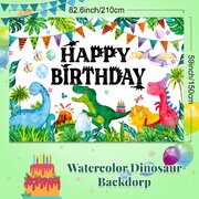 Birthday backdrop 2 dinosaur