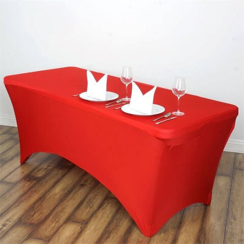 Table Cover #3 Red rectangular 6'