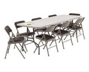 Pkg - Two 8ft Tables and 20 chairs
