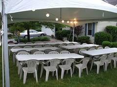 20 X 20 High Peak Frame Tent 5 Tables 50 Chairs