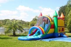 4n1 Twin Racing Bounce House Package Wet