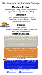 16 Player Private Room Party(Sat-Sun) Starting June 15th