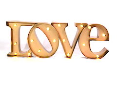 Gold Love Marquee Sign