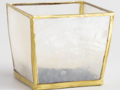 White Capiz Tealight  Holder