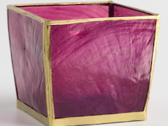 Wine Capiz Tealight Holder