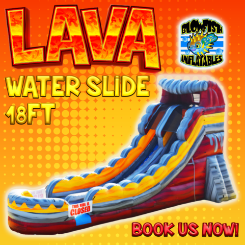 Lava waterslide