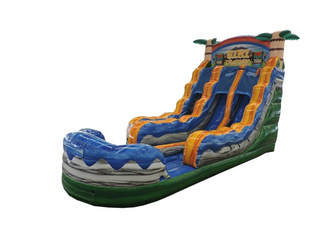 16 Foot Tiki double lane slide