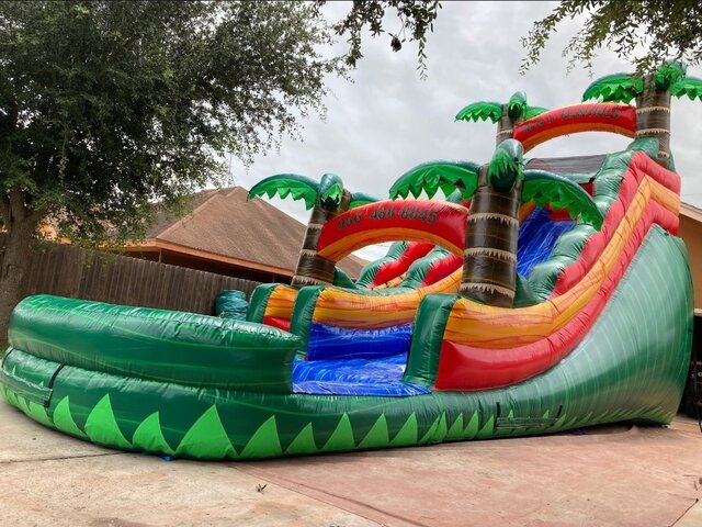 20ft green water slide 