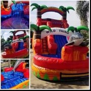 16ft red waterslides